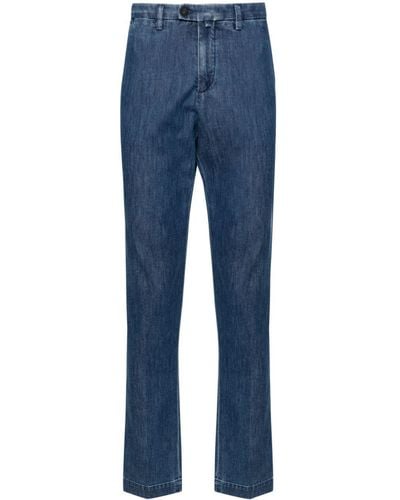 Corneliani Jean cigarette à taille mi-haute - Bleu