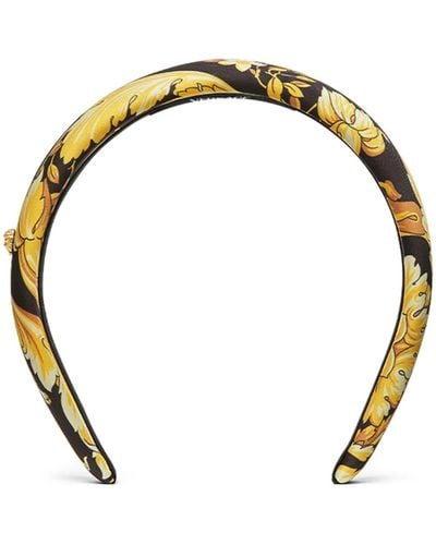 Versace Barocco Padded Satin Headband - Metallic