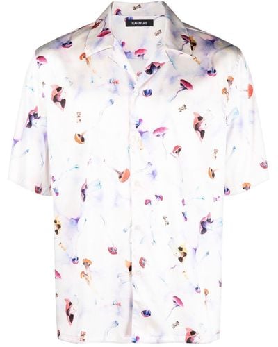NAHMIAS Overhemd Met Grafische Print - Wit