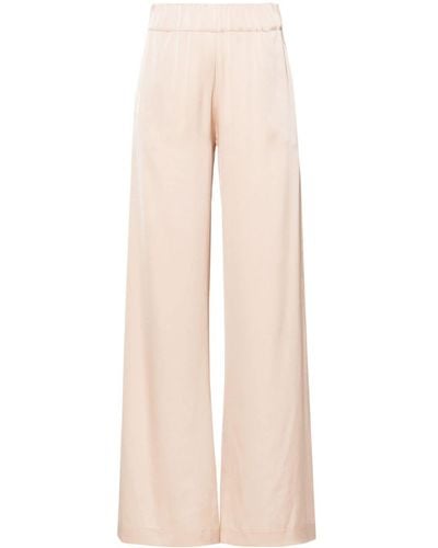 D.exterior Mid-rise Wide-leg Trousers - Natural