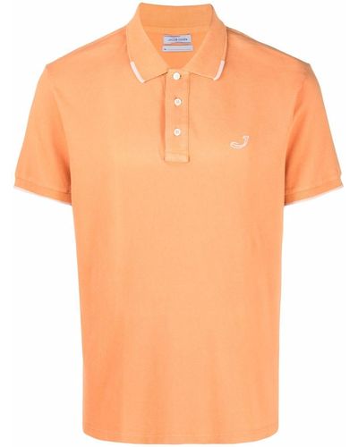 Jacob Cohen Poloshirt Met Geborduurd Logo - Oranje