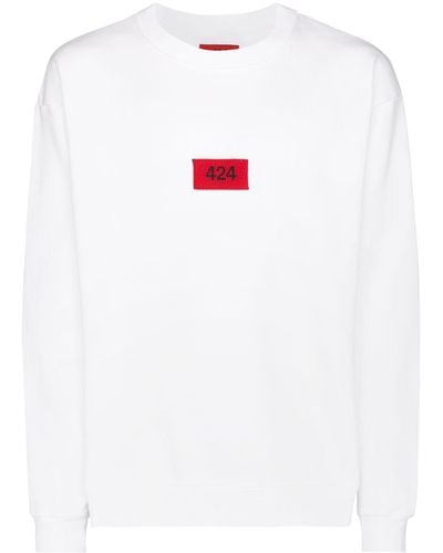 424 Logo Patch Sweatshirt - White