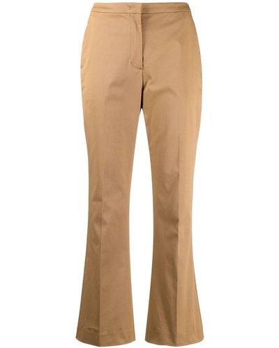 Aspesi Cropped Kick-flare Trousers - Brown
