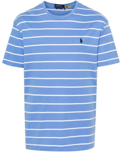 Polo Ralph Lauren Polo Pony-motif Striped T-shirt - Blue