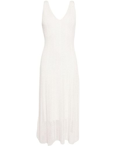Vince Sleeveless Crochet Dress - White