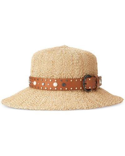 Maison Michel New Kendall Belted Cloche Hat - Natural