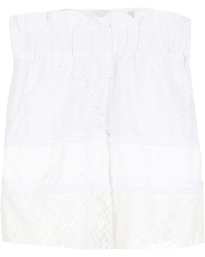 Amir Slama Broderie Anglaise Shorts - Wit
