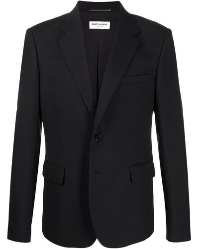 Saint Laurent Fitted Single-breasted Blazer - Black