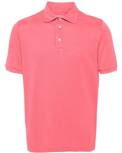 Fedeli Poloshirt aus Pikee - Pink