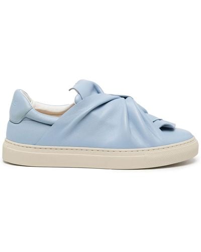 Ports 1961 Knotted Leather Trainers - Blue