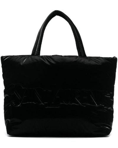Saint Laurent Debossed-logo Tote Bag - Black