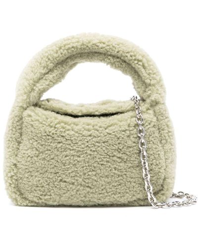 Stand Studio Shopper aus Faux Shearling - Mettallic