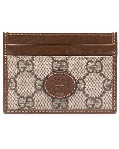 Gucci Card Case With Interlocking G - Bruin