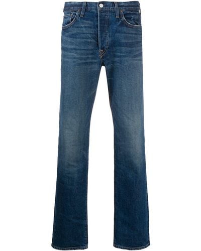 RE/DONE Ausgeblichene Skinny-Jeans - Blau