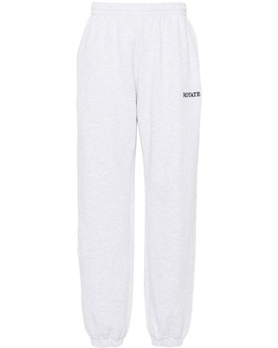 ROTATE BIRGER CHRISTENSEN Logo-embroidered Track Trousers - White