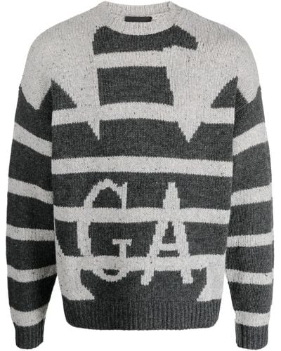 Emporio Armani Logo Wool Sweater - Grey