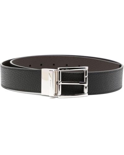 Bally Logo-engraved Leather Belt - ブラック