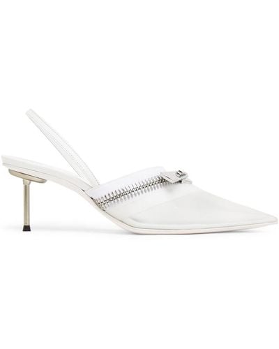 Coperni Zip Slingback Court Shoes - White