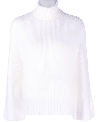 Emporio Armani Ribbed-knit Roll-neck Jumper - White