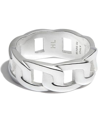 Hatton Labs Cuban Curb-chain Ring - Metallic