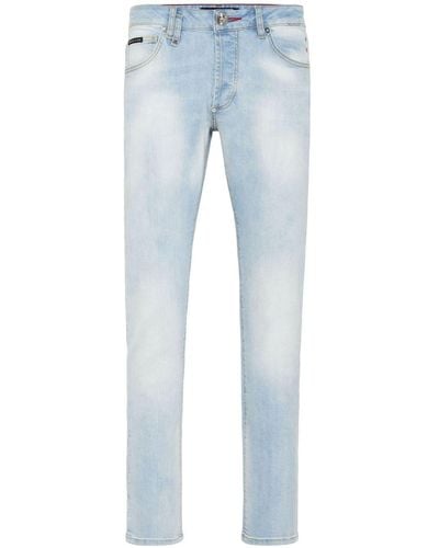 Philipp Plein Low-rise Straight-leg Jeans - Blue