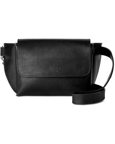 Shinola Logo-debossed Leather Belt Bag - Black