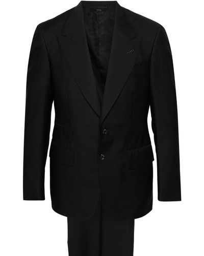 Tom Ford Twill Single-breasted Suit - Black