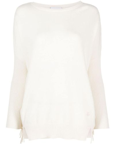 Kujten Boat-neck Cashmere Sweater - White