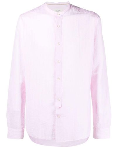 Tintoria Mattei 954 Striped Long-sleeve Shirt - Pink