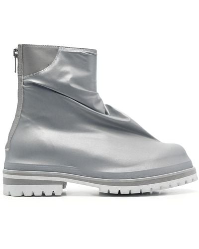 424 Metallic Ankle Boots - Gray