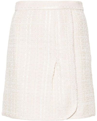 IRO Minifalda de bouclé - Blanco