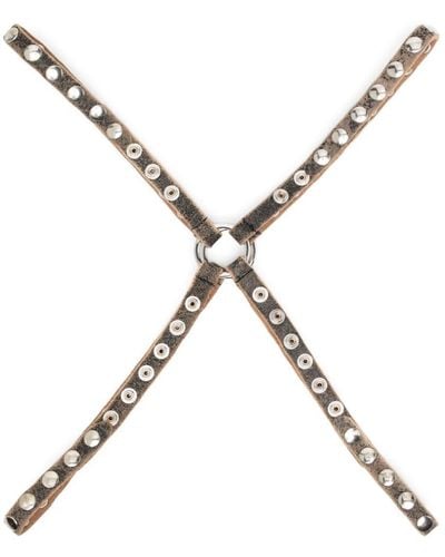 VAQUERA Stud-embellished Leather Harness - Brown