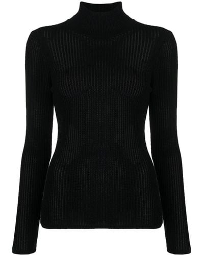 Munthe Liandra Ribbed-knit Sweater - Black