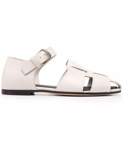 Officine Creative Cut-out Leather Sandals - White