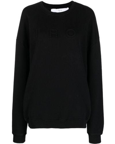 IRO Solene Intarsia Knit-logo Sweatshirt - Black