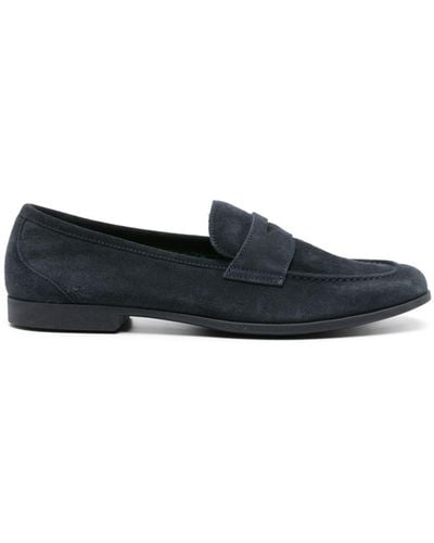 Fratelli Rossetti Yacht Suede Penny Loafers - Blue