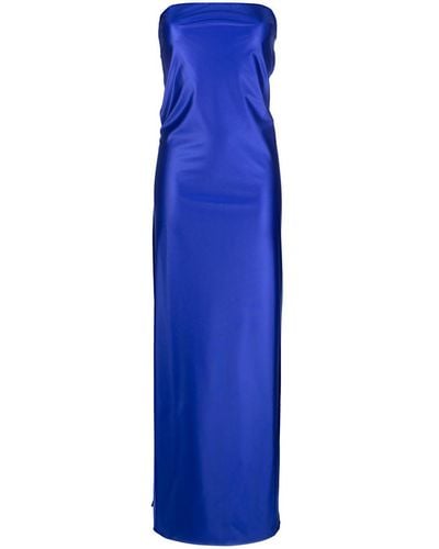 Heron Preston Carabiner Cut-out Strapless Dress - Blue