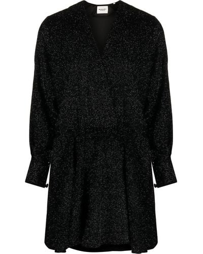 Isabel Marant ロングスリーブ ドレス - ブラック