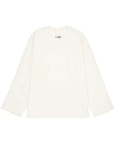 MM6 by Maison Martin Margiela T-Shirt mit Rundhalsausschnitt - Weiß