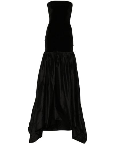 Atu Body Couture Ruched Strapless Gown - Black