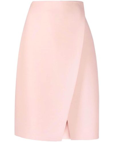 Fendi High-waisted Slit-detail Skirt - Pink