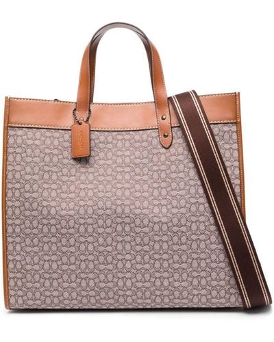 COACH Shopper Met Jacquard - Bruin