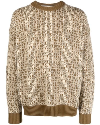 Golden Goose Journey M`s Boxy Knit Crewneck Sweater - Natural