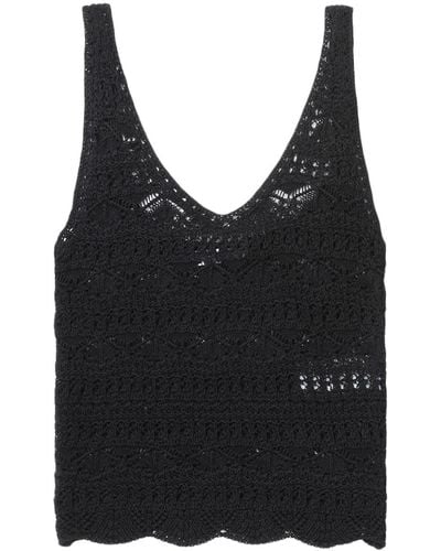IRO Labelle Crochet-knit Top - Black