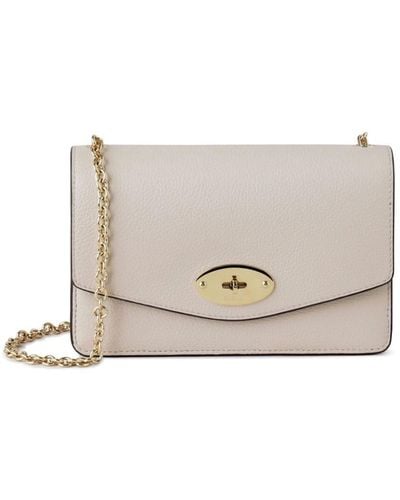 Mulberry Small Darley Leather Shoulder Bag - White