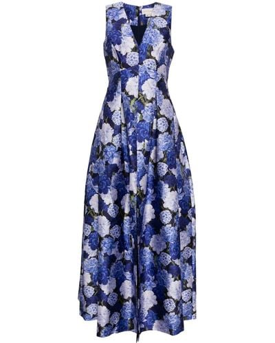 Sachin & Babi Brooke Floral-print Maxi Dress - Blue