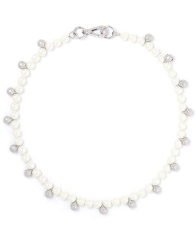 Simone Rocha Collier à perles artificielles - Blanc
