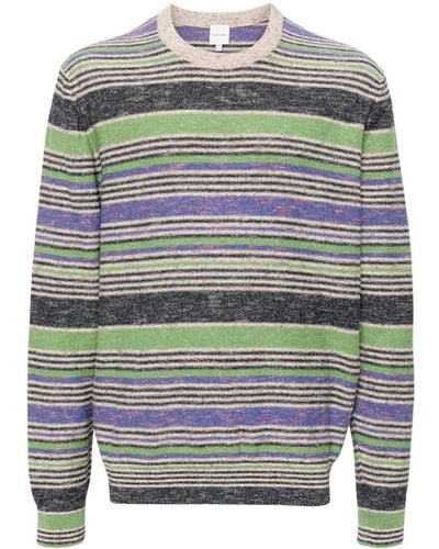 Paul Smith Multi-stripe Cotton-linen Jumper - Grey