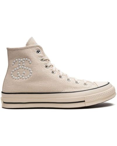 Converse X Stussy Chuck 70 High Fossil Sneakers - Natur