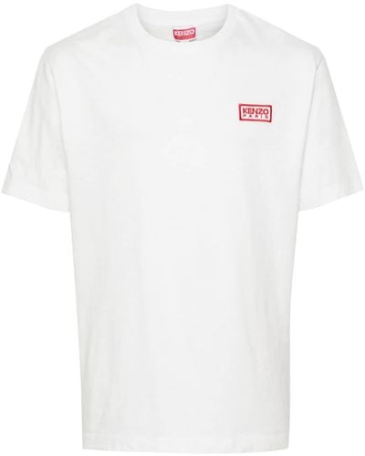 KENZO Katoenen T-shirt Met Geborduurd Logo - Wit